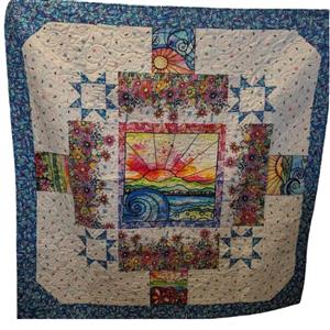 White Gecko Flowers to the Sun Quilt Kit
