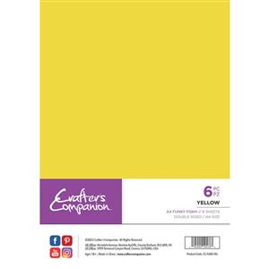 Crafter's Companion - A4 Funky Foam - Yellow 6pc