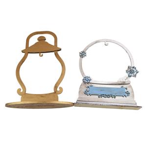 Snow Globe and Lantern Ornament Holder