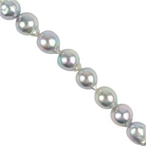 Blue Akoya Baroque Pearls, Approx 7-8mm, 20cm Strand 
