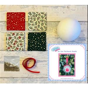 Living in Loveliness Large Red Patchwork Baubles Kit with Pre Recorded Tutorial