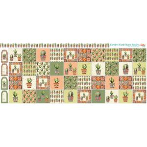 Amber Makes Cacti Charm Squares Fabric Panel (140 x 60cm)
