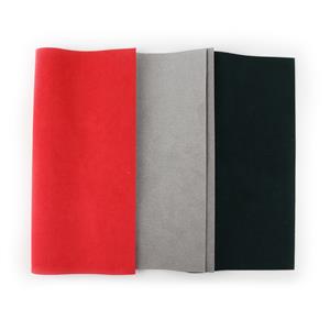 Trio; Silver, Red and Green Ultrasuede Foundation Sheet 8.5