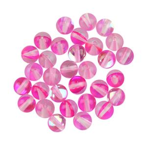 Fuchsia Mystic Glass Beads, 6mm (30pcs)