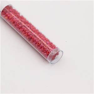  Seed Beads 8/0 Matted Opaque Red Luster (approx. 11g/tube)