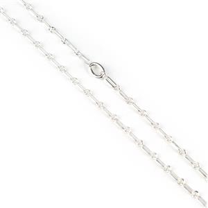925 Sterling Silver Long Link Necklace With Hinged Jump Ring, 20 Inch     