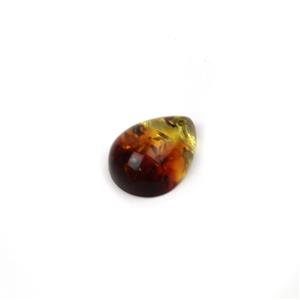 Baltic Cognac Ombre Amber Pear Cabochon, Approx 14x18mm (1pc)