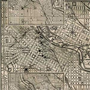 Tim Holtz Eclectic Elements Street Maps Black Extra Wide Backing Fabric  0.5m (274cm Width)