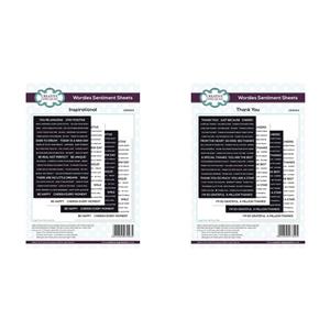 Creative Expressions Wordies Sentiment Sheets - Set of 2