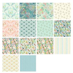 Poppie Cotton Serenity Blooms Collection Mega Fabric Bundle (7m) Get 1m FREE. Save £15.98