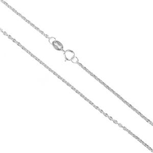 925 Sterling Silver Diamond Cut Oval Link Chain, 20Inch