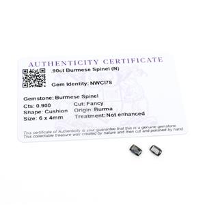 0.9ct Burmese Spinel 6x4mm Cushion Pack of 2 (N)