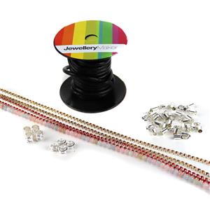Special Memory; 2 x Cupchain, Leather Cord & Multi-Colour Beryl Plain Rounds 