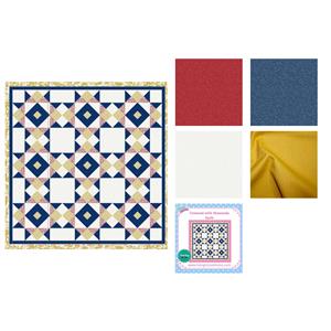 Living in Loveliness Crowned with Diamonds Quilt Kit: Pattern & Fabrics (6.5m)