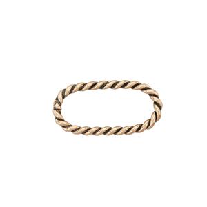 Rose Gold Plated 925 Sterling Silver Twisted Oxidised Open Oval Connector Approx 11x21mm (1Pcs)