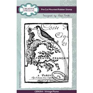 Creative Expressions Sam Poole Vintage Plume 4 in x 6 in Clear Stamp Set - 1 Stamp