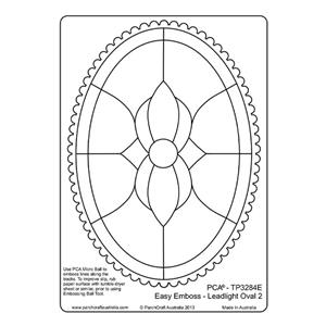 ParchCraft Template - Leadlight Oval 2, 121 x 171