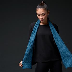 WYS Exquisite 4ply Eve Fishtail  Scarf pattern 