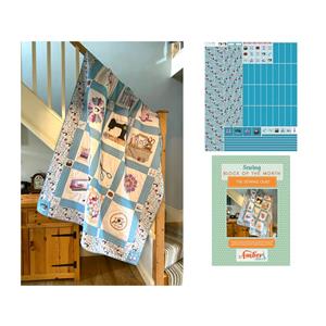 Amber Makes Sewing Block of the Month Quilt Finishing Panel & Instructions - Teal