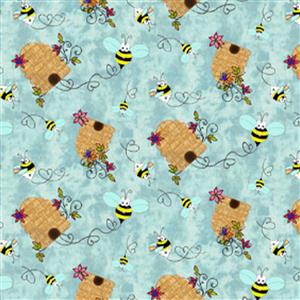 Bee Boppin' Beehives Fabric 0.5m