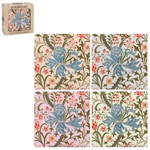 William Morris Golden Lily Fine China Coasters Set of 4