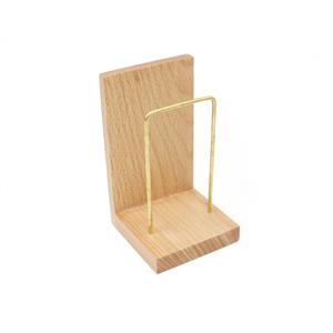 Metal/Wood Jewellery Display Stand, 7.8x7.8.13.3cm (1pc)