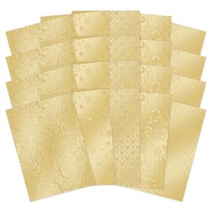 Festive Gold Mirri Textures, Contains 20 x 220micron A4 textured Gold Mirri sheets 