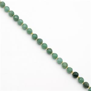 240cts Green Aventurine Faceted Apple Approx 10mm, 38cm 