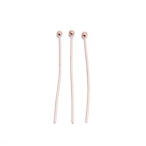 Bare Copper Headpins, 30mm, 3pcs 