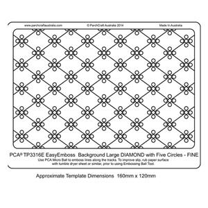 ParchCraft Template - Large Diamond with Five Circles (Fine), 121 x 171 