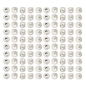 Silver Plated Base Metal Spacer Beads, Approx 3mm, 100pcs