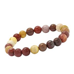 65cts Mookaite Smooth Round Approx 8mm Stretchable Bracelet 17cm