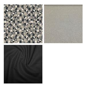 Linen Look Holland Black & Linen Look Plain Fabric Bundle (2.5m). Save £3
