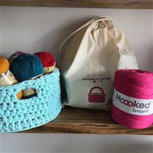 Adventures in Crafting Pink Crochet Basket Kit