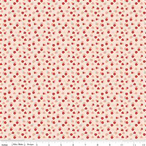Riley Blake You & Me Collection Tossed Floral Pink Fabric 0.5m 