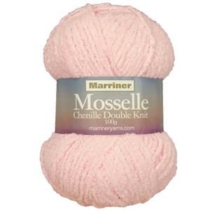Marriner Pink Floss Mosselle Chenille Style DK Yarn 100g 