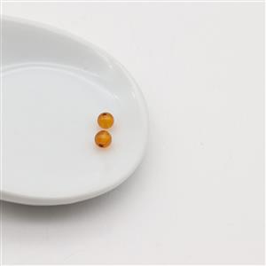 Baltic Cognac Amber Beads, 4mm (2pk)