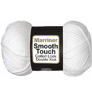 Marriner White Smooth Touch Cotton DK Yarn 100g