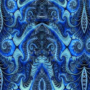 Dan Morris Twilight Collection Set Medallions Blue Fabric 0.5m