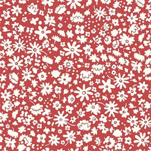 Liberty Carnaby Collection Bloomsbury Silhouette Red Fabric 0.5m