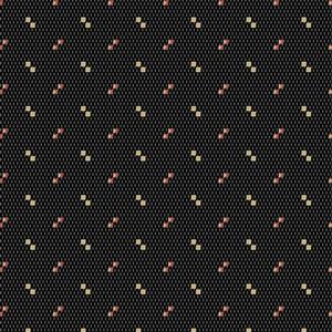 Wildflower Woods in Black Spotted Fabric 0.5m