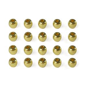 Gold Plated Base Metal Smooth Barrel Spacer Beads with 2mm Drill Hole, Approx 6mm (20pcs)