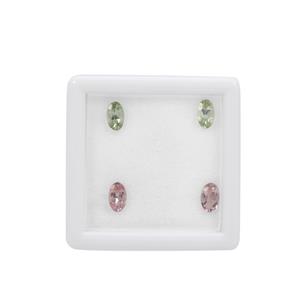0.95cts Multi-Colour Tourmaline Brilliant Oval Approx 5x3mm Loose Gemstone (Pack of 4)