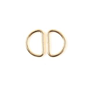 20mm Gold D Ring - 2 Pieces