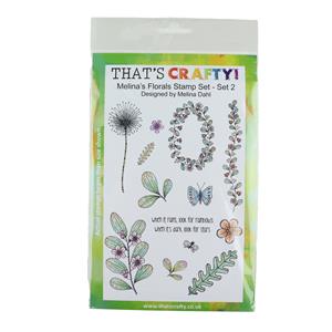 That's Crafty! A5 Clear Stamp Set - Melina's Florals Set 2 - 13 Stamps