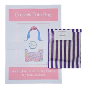 Jenny Jackson's EPP Crosses Tote Bag Instructions plus 62 Paper Pieces