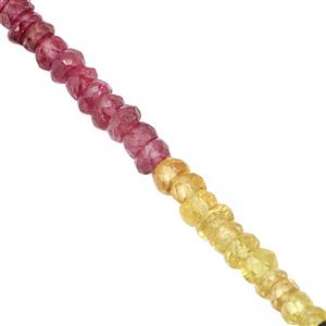 18cts Multi Precious (Ruby, Emerald & Sapphire) Faceted Rondelle Approx 2.5x1 to 3.5x1.5mm, 20cm Strand
