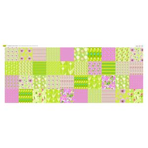 Sara Page Garden Collection 40 Squares Fabric Panel 140cm x 58cm