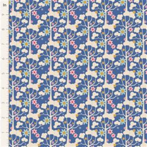 Tilda Jubilee Collection Wildgarden Blue Fabric 0.5m
