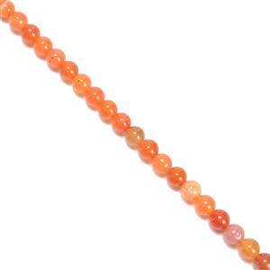 150cts Sunset Botswana Agate Plain Rounds Approx 8mm, 38cm Strand
